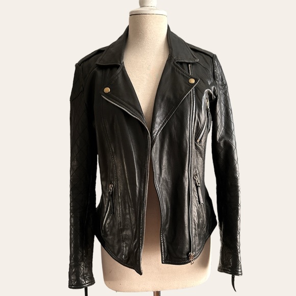 Leather Motorcycle Jacket - Picture 2 of 12